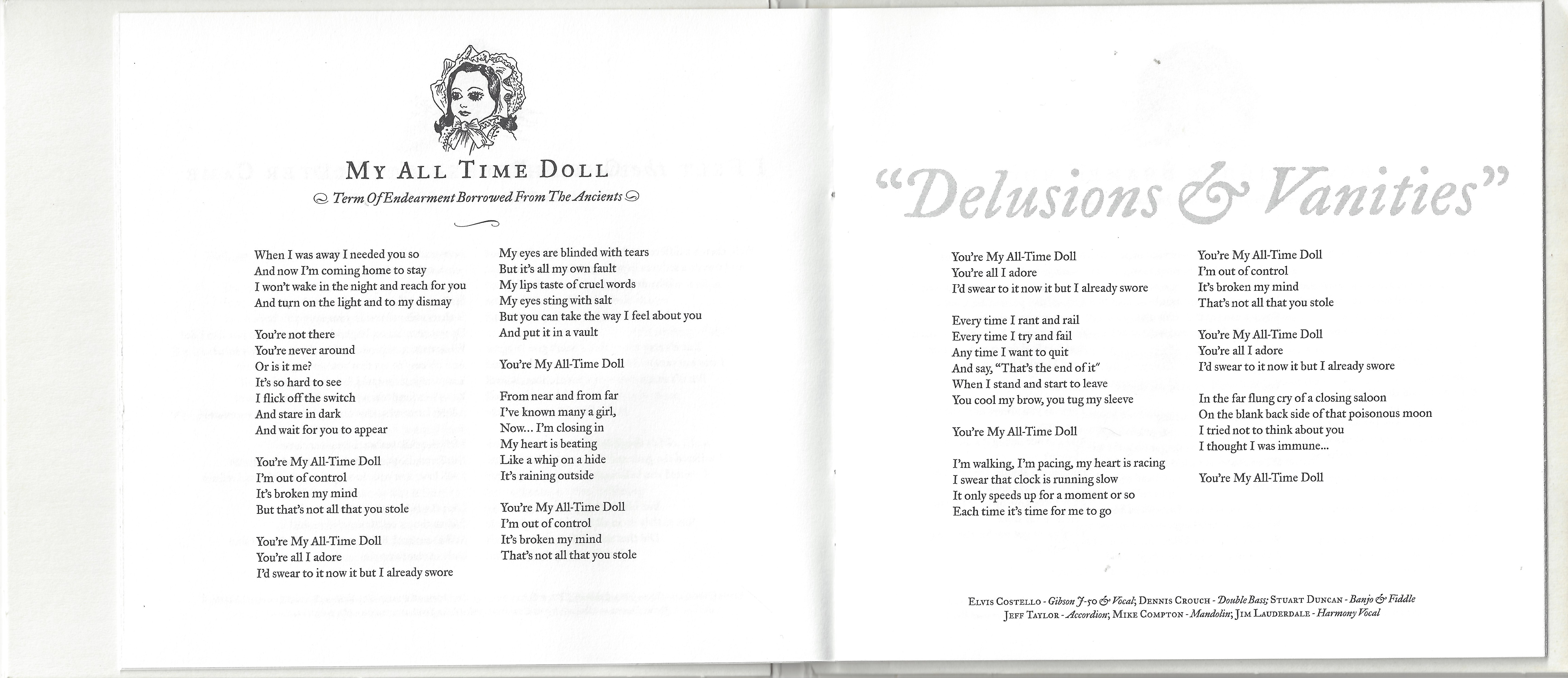 Elvis Costello  Secret, Profane & Sugarcane : Booklet 5